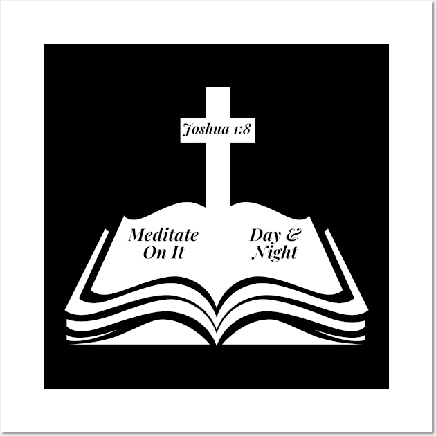 Meditate On It Day And Night Christian Wall Art by GraceFieldPrints